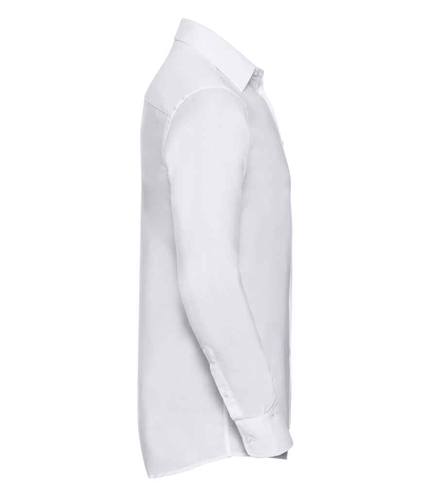Russell Collection Long Sleeve Tailored Oxford Shirt in by Russell — Custom branded clothing by Print Press, featuring premium embroidery produced in our specialist print lab in the UK.