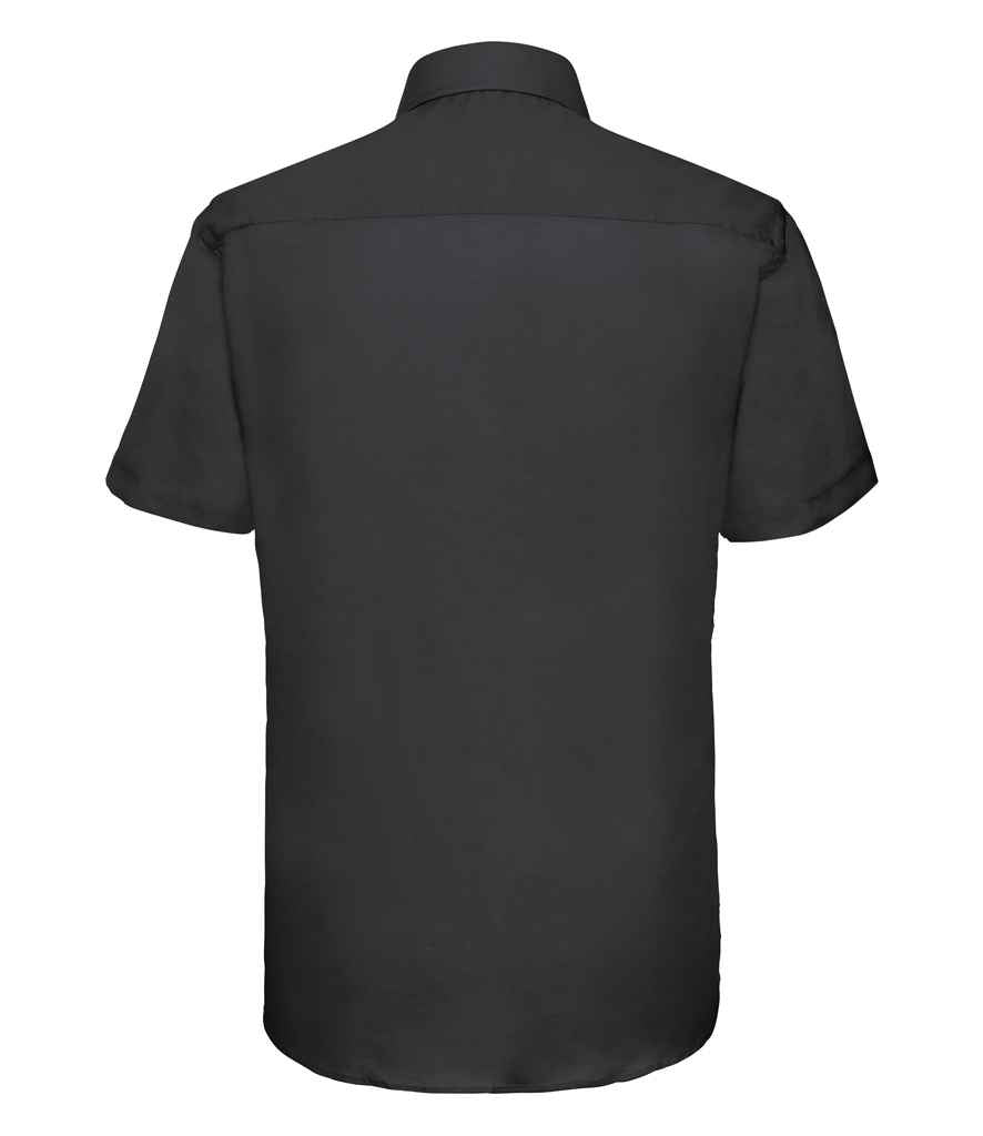 Russell Collection Short Sleeve Tailored Oxford Shirt in by Russell — Custom branded clothing by Print Press, featuring premium embroidery produced in our specialist print lab in the UK.