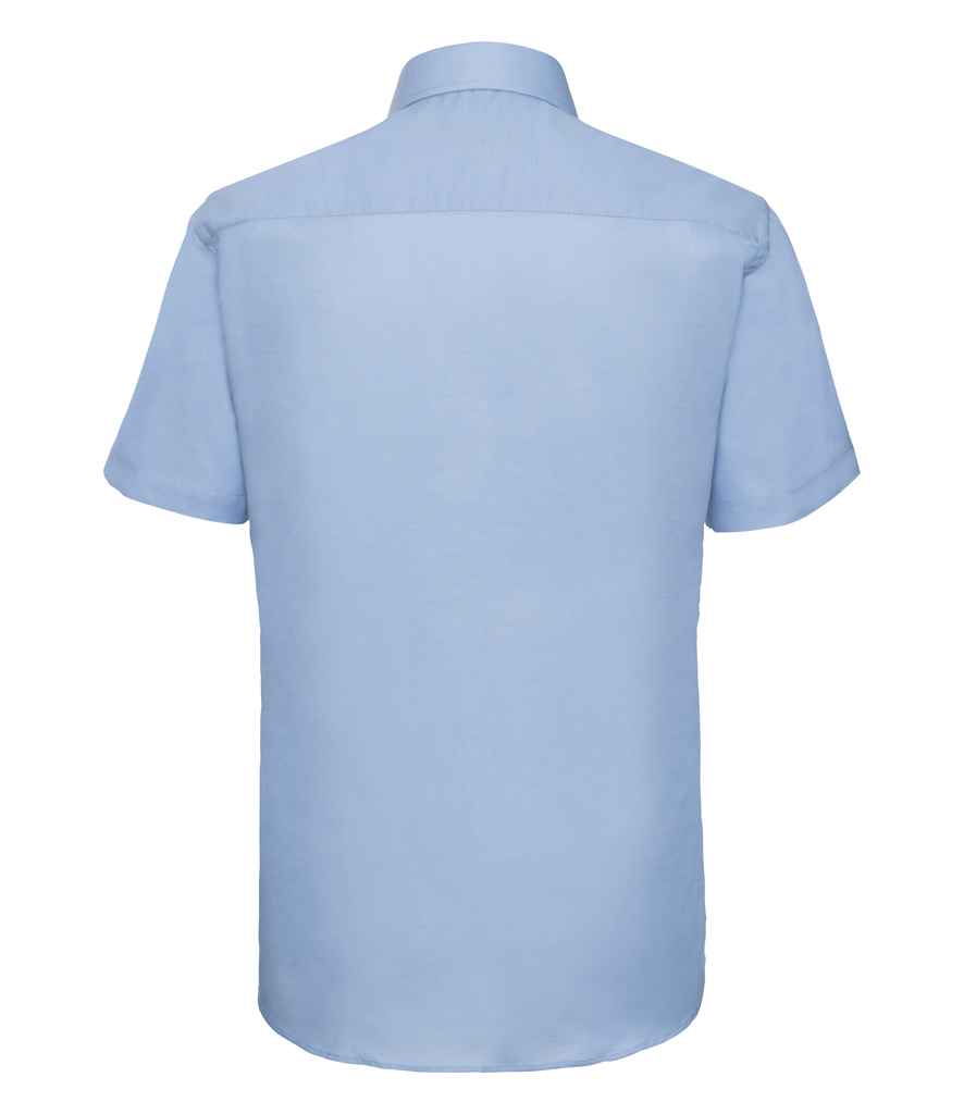 Russell Collection Short Sleeve Tailored Oxford Shirt in by Russell — Custom branded clothing by Print Press, featuring premium embroidery produced in our specialist print lab in the UK.