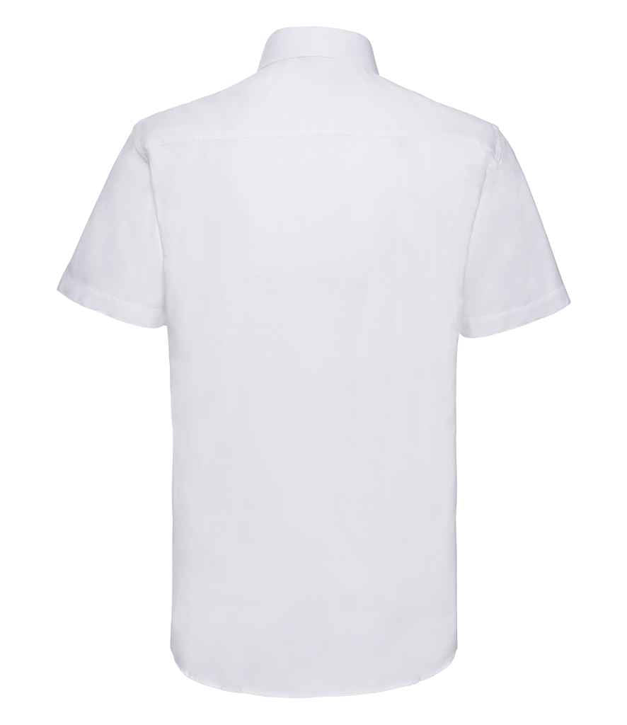Russell Collection Short Sleeve Tailored Oxford Shirt in by Russell — Custom branded clothing by Print Press, featuring premium embroidery produced in our specialist print lab in the UK.