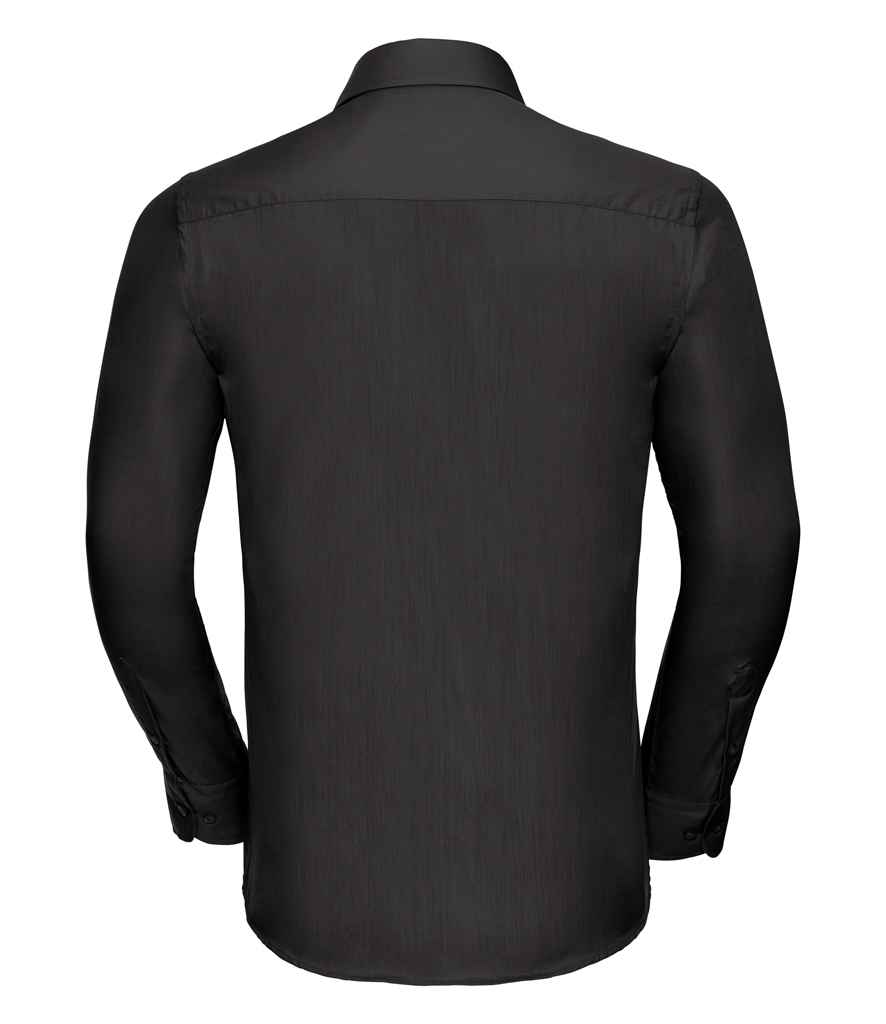 Russell Collection Long Sleeve Tailored Poplin Shirt in by Russell — Custom branded clothing by Print Press, featuring premium embroidery produced in our specialist print lab in the UK.