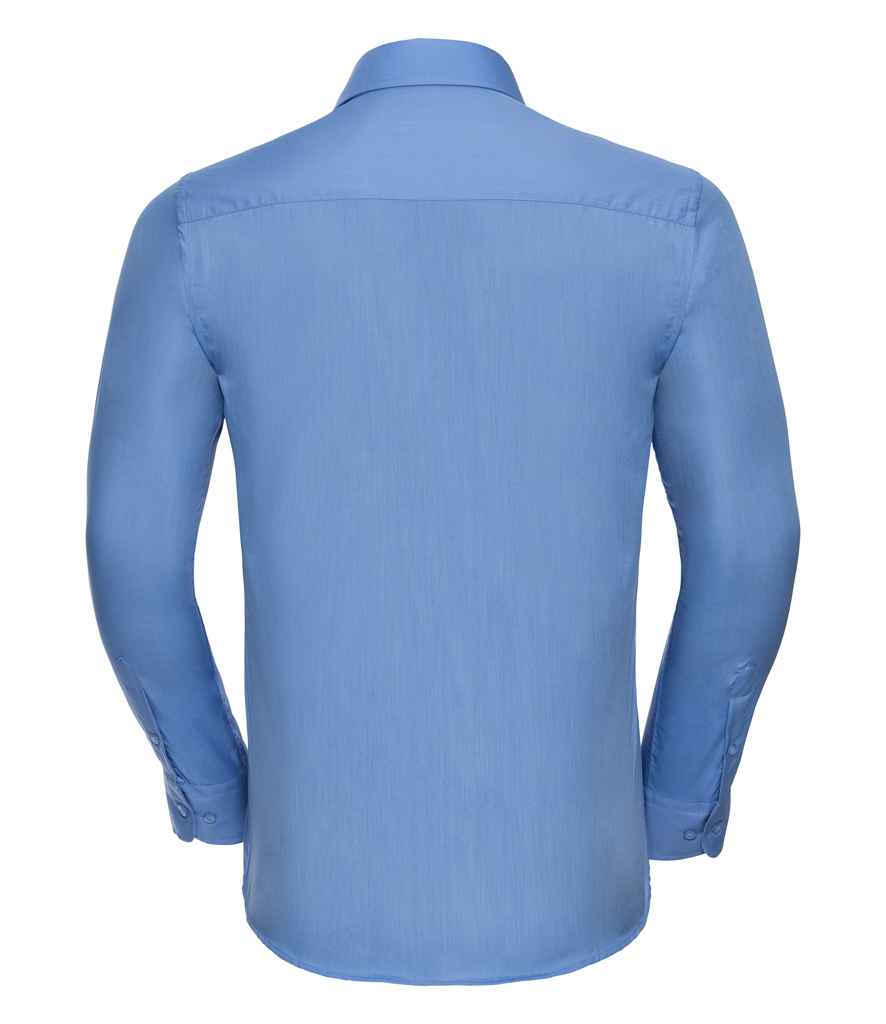 Russell Collection Long Sleeve Tailored Poplin Shirt in by Russell — Custom branded clothing by Print Press, featuring premium embroidery produced in our specialist print lab in the UK.