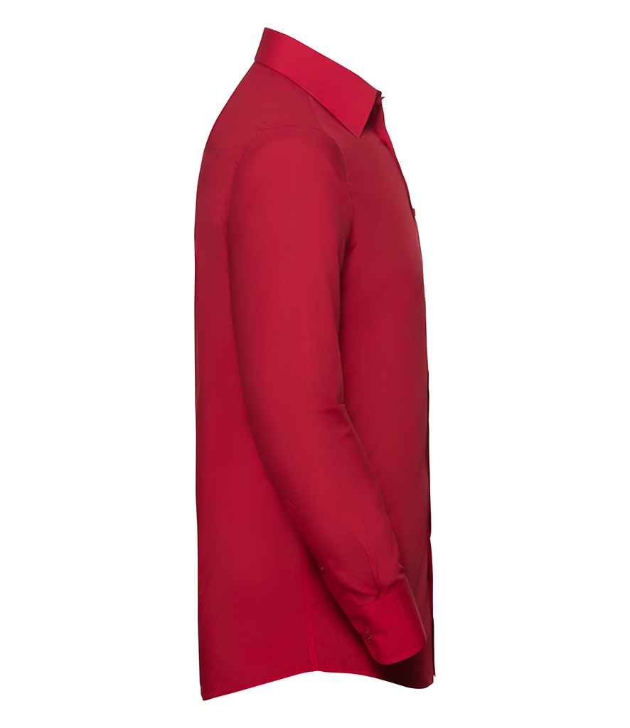 Russell Collection Long Sleeve Tailored Poplin Shirt in by Russell — Custom branded clothing by Print Press, featuring premium embroidery produced in our specialist print lab in the UK.