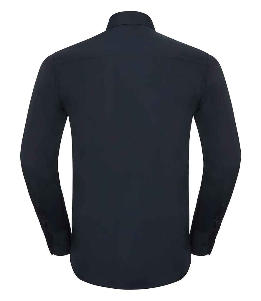 Russell Collection Long Sleeve Tailored Poplin Shirt in by Russell — Custom branded clothing by Print Press, featuring premium embroidery produced in our specialist print lab in the UK.