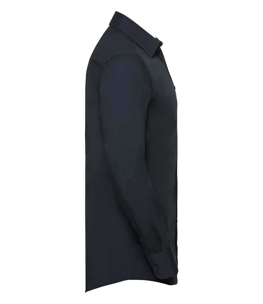 Russell Collection Long Sleeve Tailored Poplin Shirt in by Russell — Custom branded clothing by Print Press, featuring premium embroidery produced in our specialist print lab in the UK.