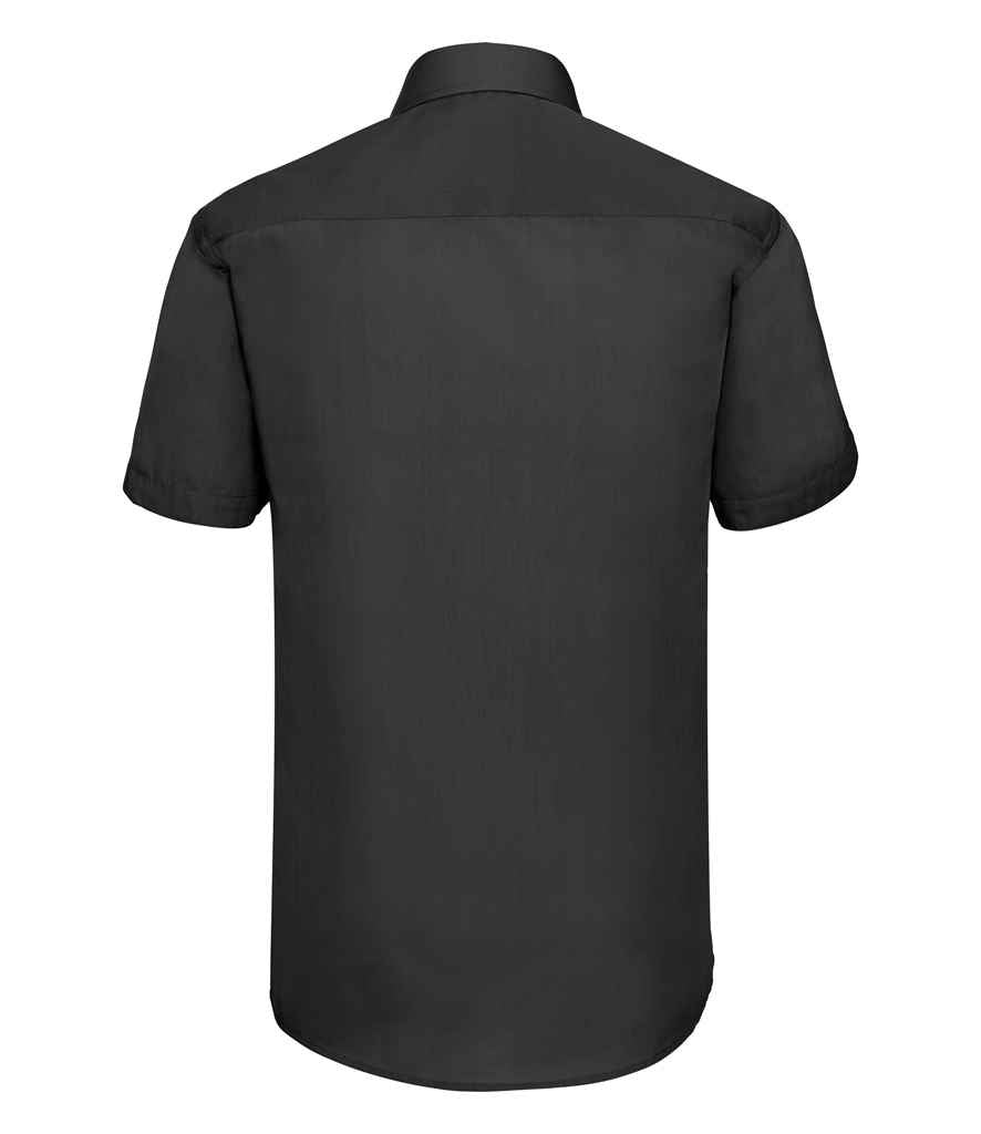 Russell Collection Short Sleeve Tailored Poplin Shirt in by Russell — Custom branded clothing by Print Press, featuring premium embroidery produced in our specialist print lab in the UK.