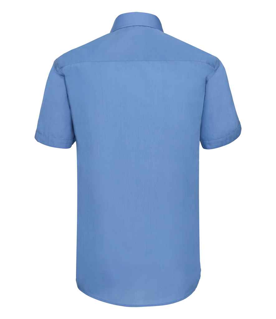 Russell Collection Short Sleeve Tailored Poplin Shirt in by Russell — Custom branded clothing by Print Press, featuring premium embroidery produced in our specialist print lab in the UK.