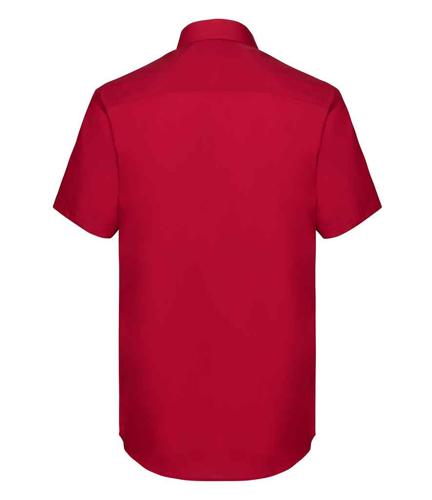 Russell Collection Short Sleeve Tailored Poplin Shirt in by Russell — Custom branded clothing by Print Press, featuring premium embroidery produced in our specialist print lab in the UK.