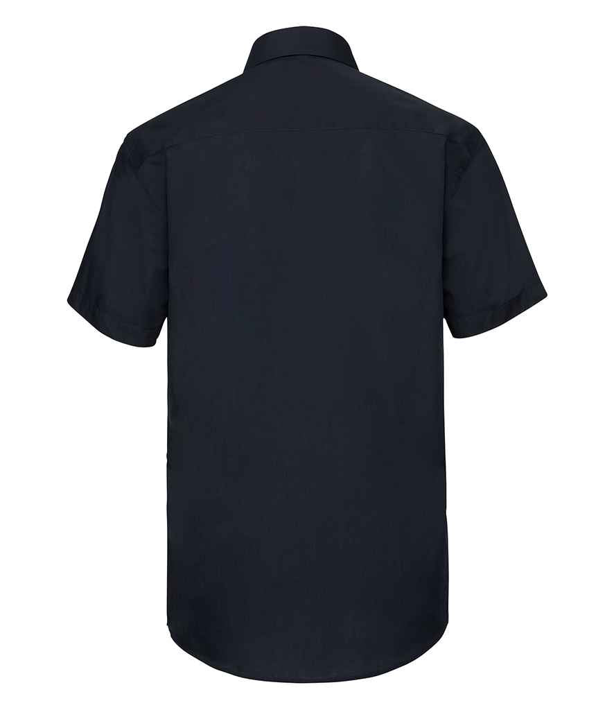 Russell Collection Short Sleeve Tailored Poplin Shirt in by Russell — Custom branded clothing by Print Press, featuring premium embroidery produced in our specialist print lab in the UK.