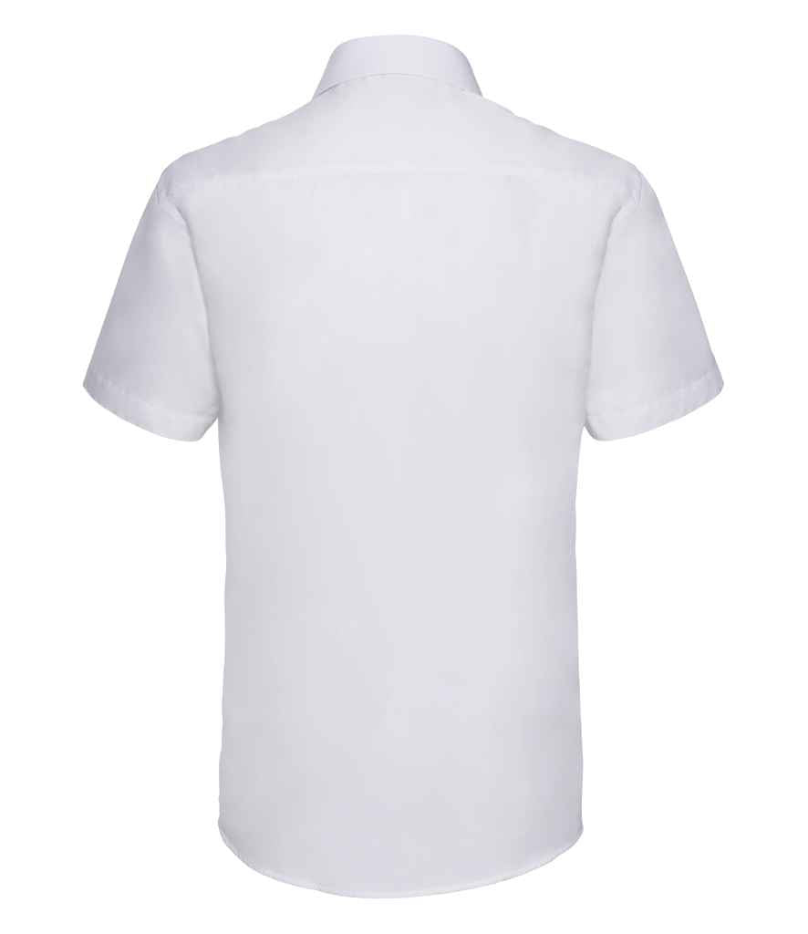 Russell Collection Short Sleeve Tailored Poplin Shirt in by Russell — Custom branded clothing by Print Press, featuring premium embroidery produced in our specialist print lab in the UK.