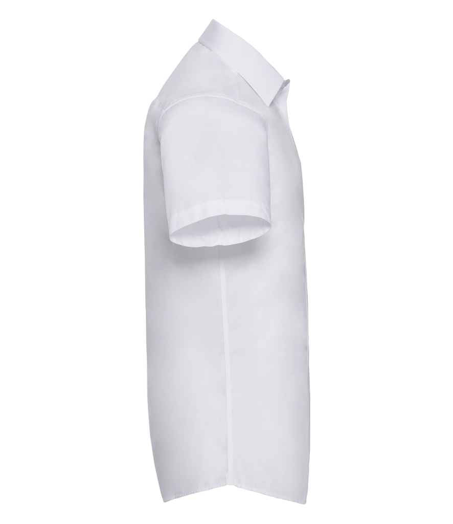 Russell Collection Short Sleeve Tailored Poplin Shirt in by Russell — Custom branded clothing by Print Press, featuring premium embroidery produced in our specialist print lab in the UK.