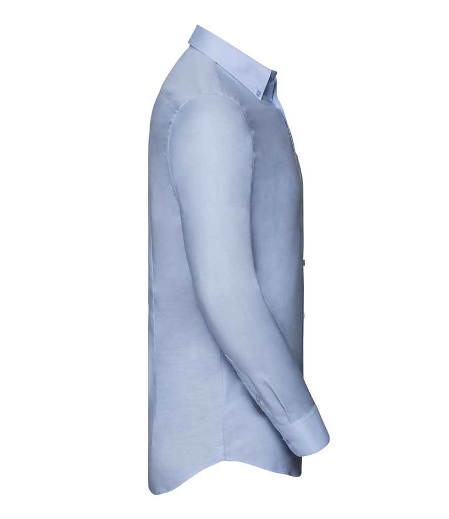 Russell Collection Tailored Long Sleeve Oxford Shirt in by Russell — Custom branded clothing by Print Press, featuring premium embroidery produced in our specialist print lab in the UK.