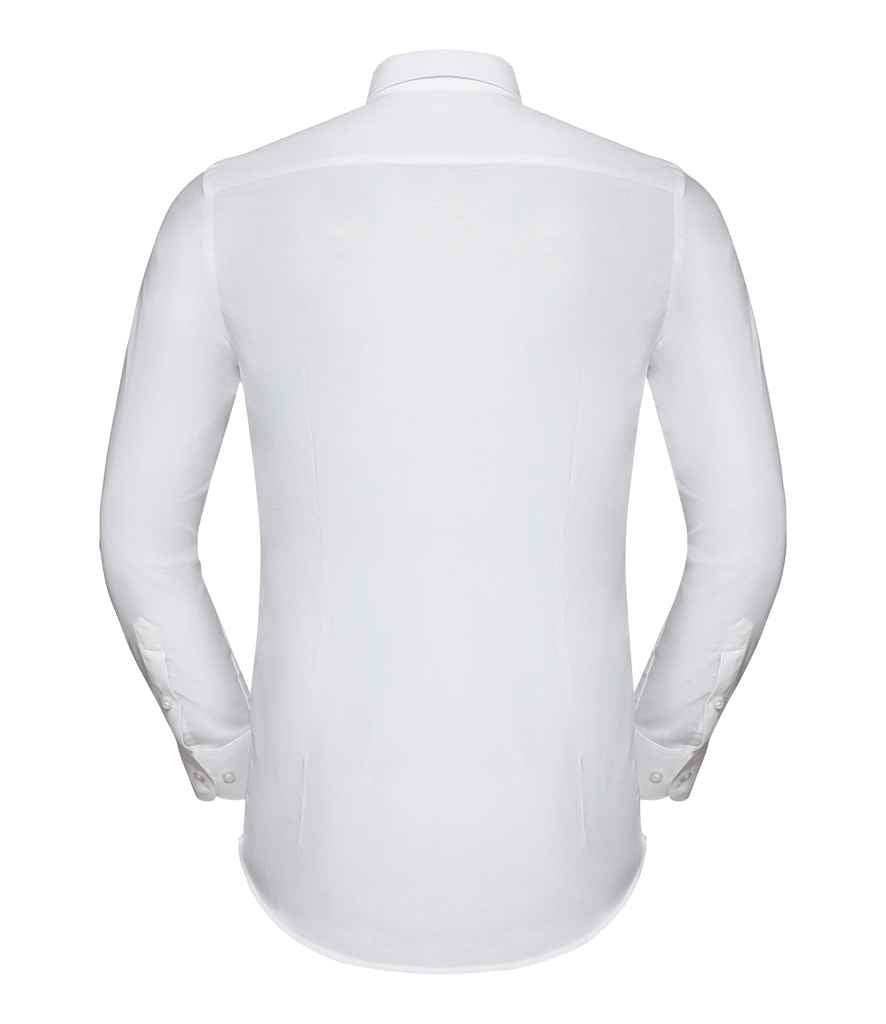 Russell Collection Tailored Long Sleeve Oxford Shirt in by Russell — Custom branded clothing by Print Press, featuring premium embroidery produced in our specialist print lab in the UK.