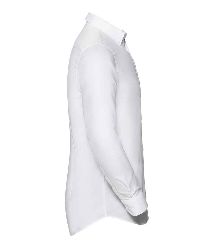 Russell Collection Tailored Long Sleeve Oxford Shirt in by Russell — Custom branded clothing by Print Press, featuring premium embroidery produced in our specialist print lab in the UK.