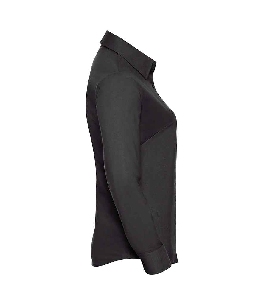 Russell Collection Ladies Long Sleeve Easy Care Oxford Shirt in by Russell — Custom branded clothing by Print Press, featuring premium embroidery produced in our specialist print lab in the UK.