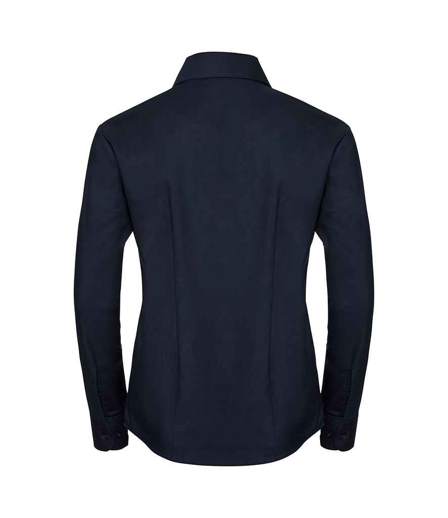 Russell Collection Ladies Long Sleeve Easy Care Oxford Shirt in by Russell — Custom branded clothing by Print Press, featuring premium embroidery produced in our specialist print lab in the UK.
