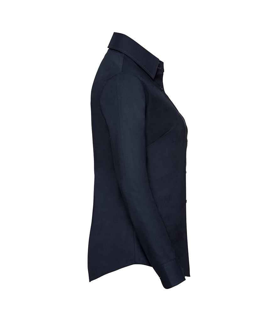 Russell Collection Ladies Long Sleeve Easy Care Oxford Shirt in by Russell — Custom branded clothing by Print Press, featuring premium embroidery produced in our specialist print lab in the UK.