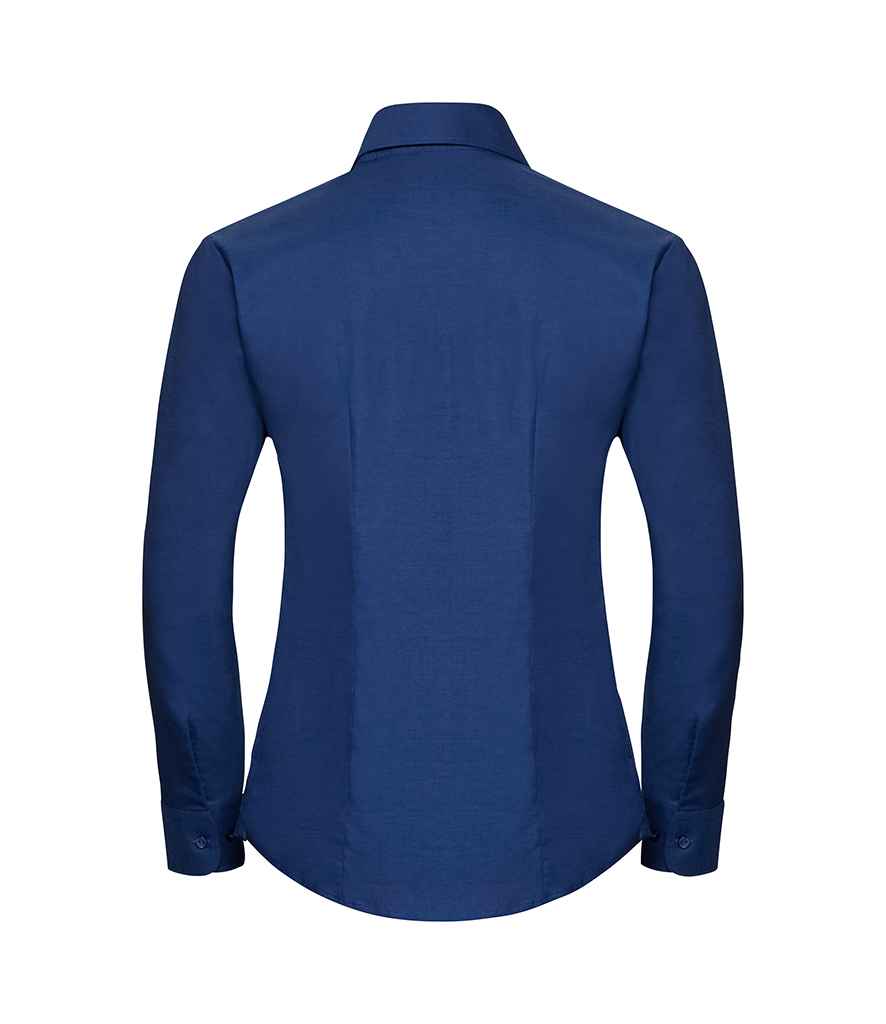 Russell Collection Ladies Long Sleeve Easy Care Oxford Shirt in by Russell — Custom branded clothing by Print Press, featuring premium embroidery produced in our specialist print lab in the UK.