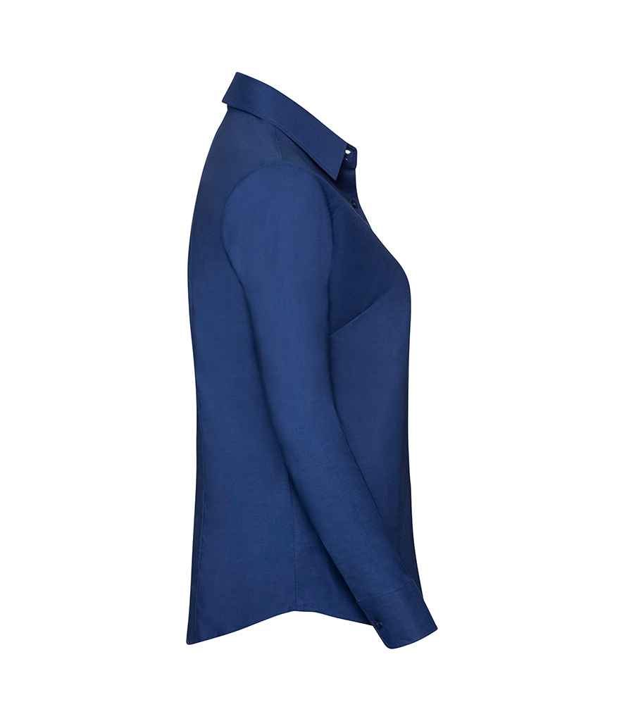 Russell Collection Ladies Long Sleeve Easy Care Oxford Shirt in by Russell — Custom branded clothing by Print Press, featuring premium embroidery produced in our specialist print lab in the UK.