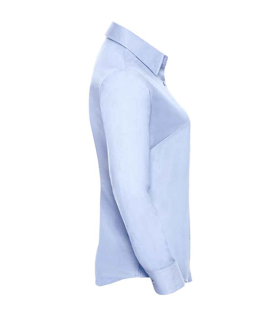 Russell Collection Ladies Long Sleeve Easy Care Oxford Shirt in by Russell — Custom branded clothing by Print Press, featuring premium embroidery produced in our specialist print lab in the UK.