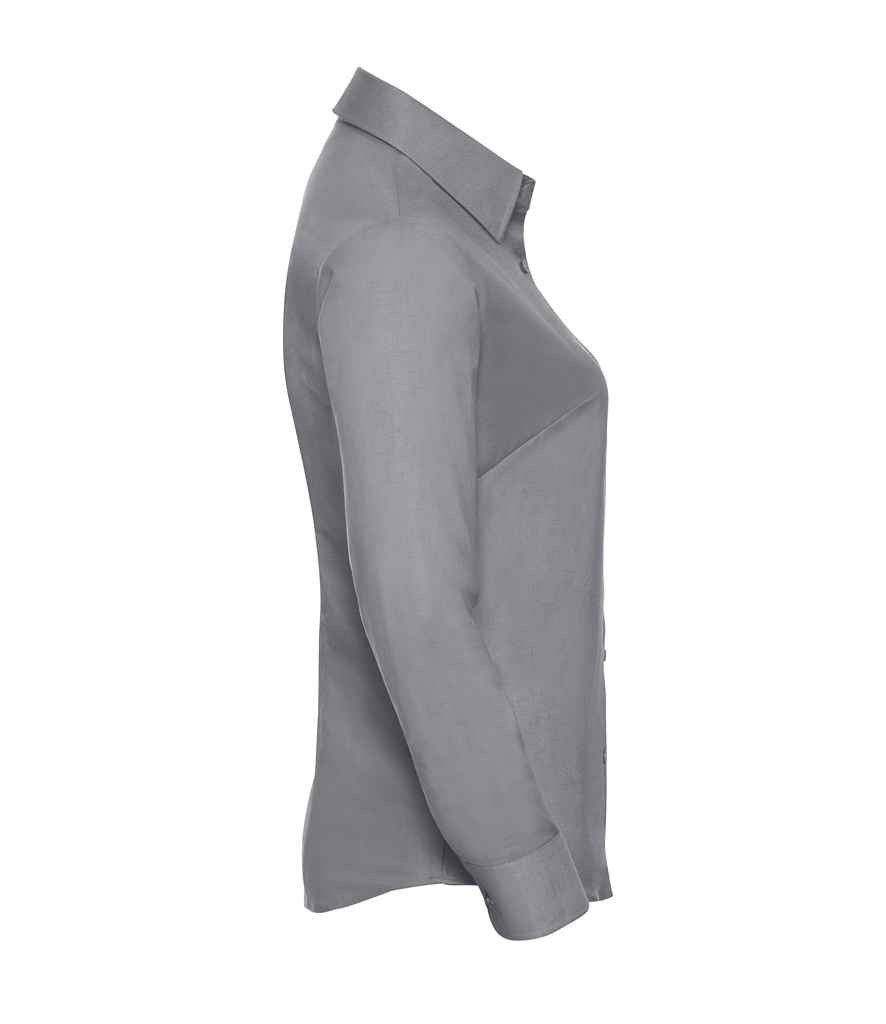 Russell Collection Ladies Long Sleeve Easy Care Oxford Shirt in by Russell — Custom branded clothing by Print Press, featuring premium embroidery produced in our specialist print lab in the UK.