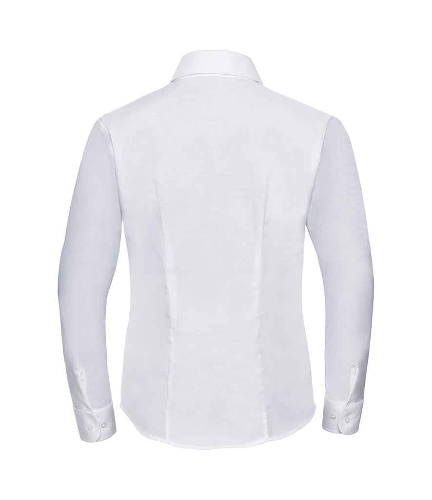 Russell Collection Ladies Long Sleeve Easy Care Oxford Shirt in by Russell — Custom branded clothing by Print Press, featuring premium embroidery produced in our specialist print lab in the UK.