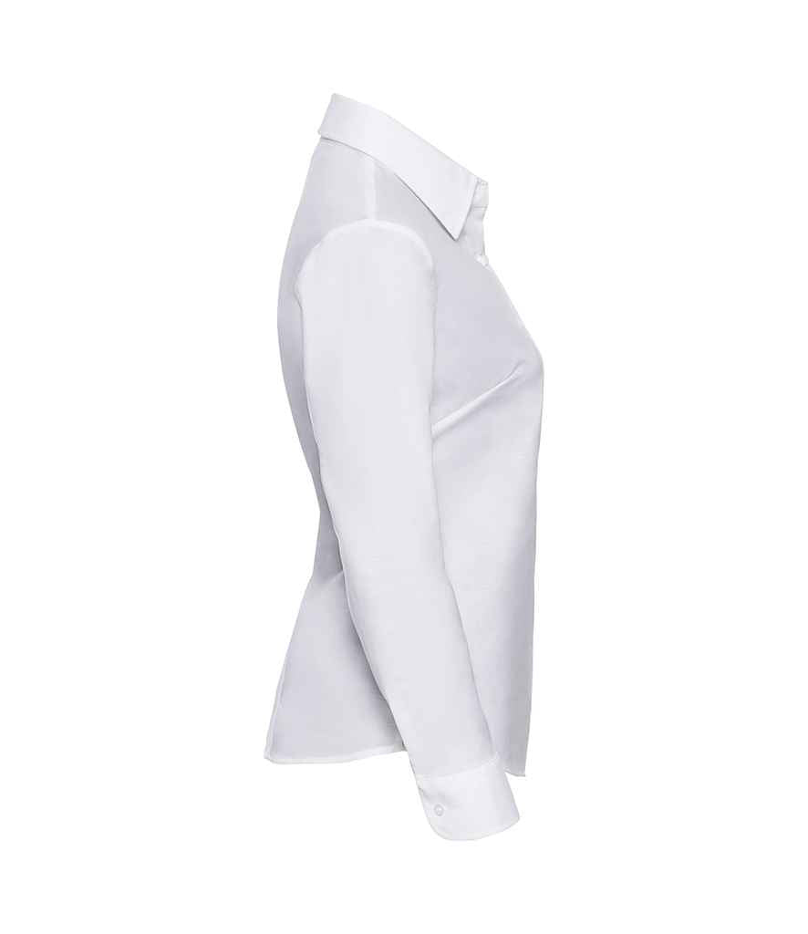 Russell Collection Ladies Long Sleeve Easy Care Oxford Shirt in by Russell — Custom branded clothing by Print Press, featuring premium embroidery produced in our specialist print lab in the UK.