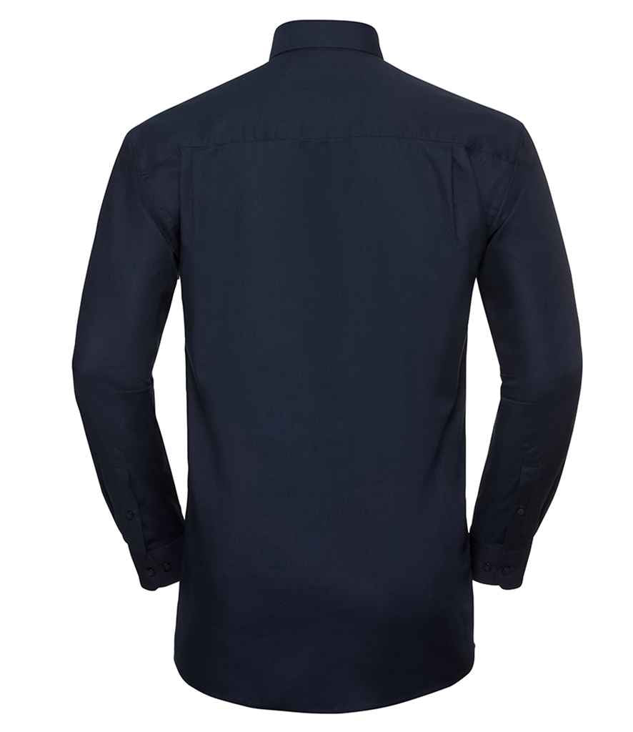 Russell Collection Long Sleeve Easy Care Oxford Shirt in by Russell — Custom branded clothing by Print Press, featuring premium embroidery produced in our specialist print lab in the UK.
