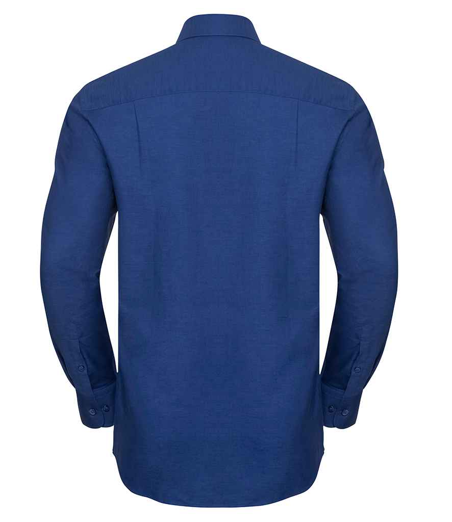 Russell Collection Long Sleeve Easy Care Oxford Shirt in by Russell — Custom branded clothing by Print Press, featuring premium embroidery produced in our specialist print lab in the UK.