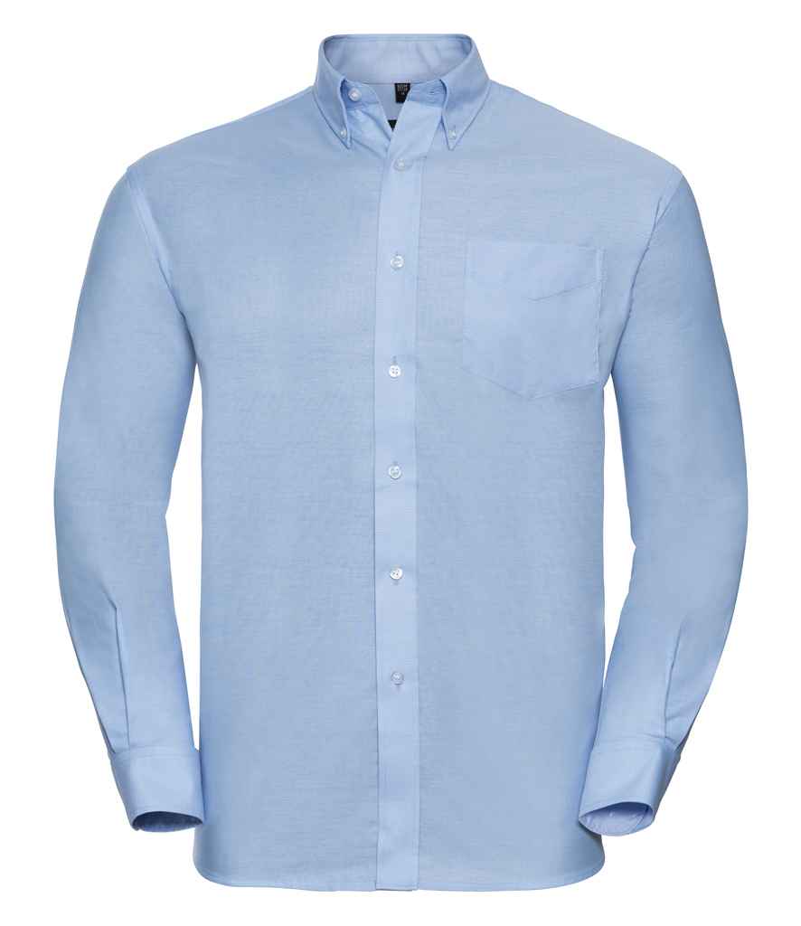 Russell Collection Long Sleeve Easy Care Oxford Shirt in by Russell — Custom branded clothing by Print Press, featuring premium embroidery produced in our specialist print lab in the UK.