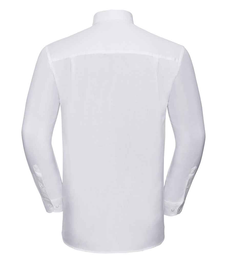 Russell Collection Long Sleeve Easy Care Oxford Shirt in by Russell — Custom branded clothing by Print Press, featuring premium embroidery produced in our specialist print lab in the UK.