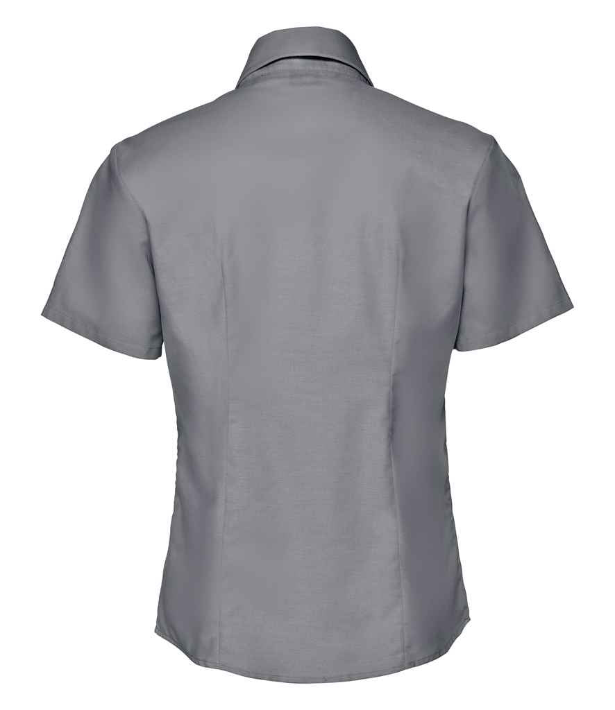 Russell Collection Ladies Short Sleeve Easy Care Oxford Shirt in by Russell — Custom branded clothing by Print Press, featuring premium embroidery produced in our specialist print lab in the UK.