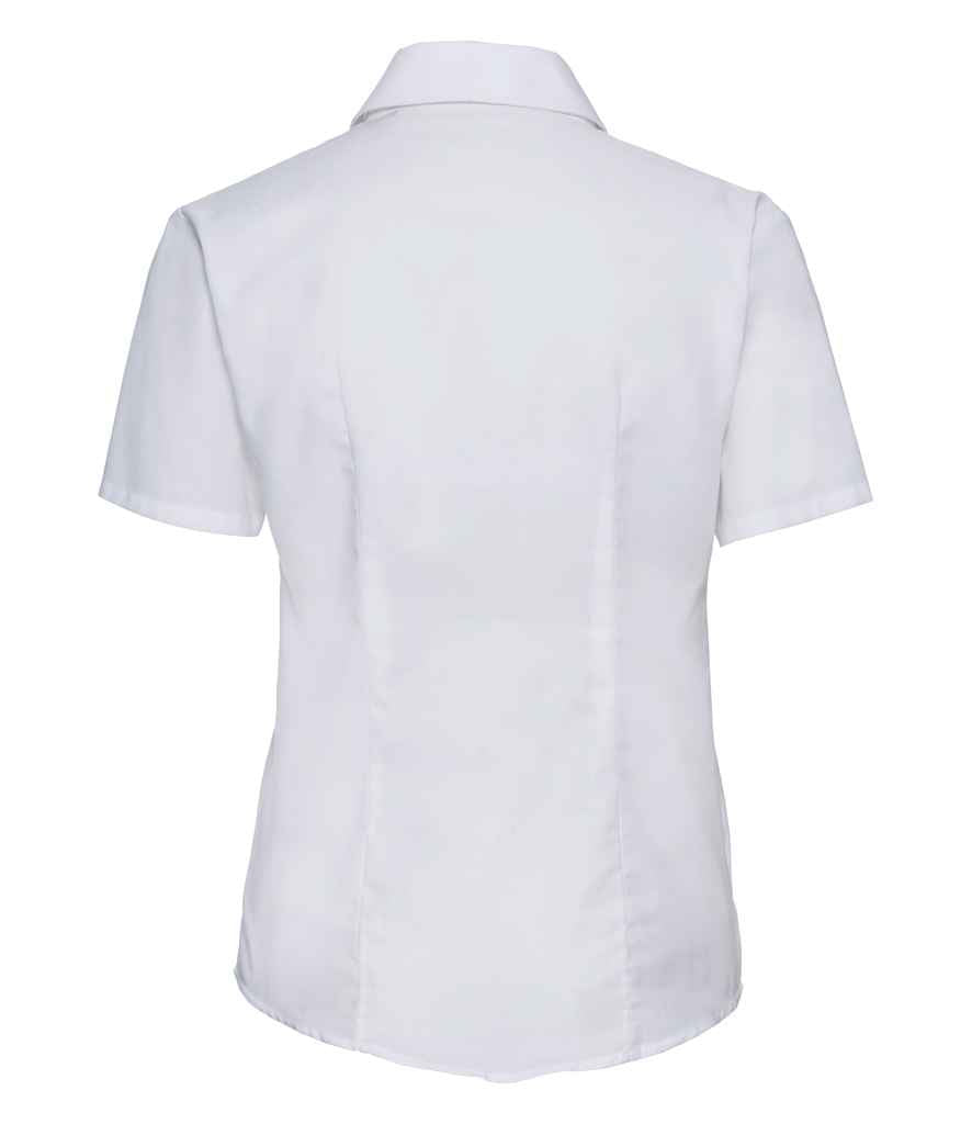 Russell Collection Ladies Short Sleeve Easy Care Oxford Shirt in by Russell — Custom branded clothing by Print Press, featuring premium embroidery produced in our specialist print lab in the UK.