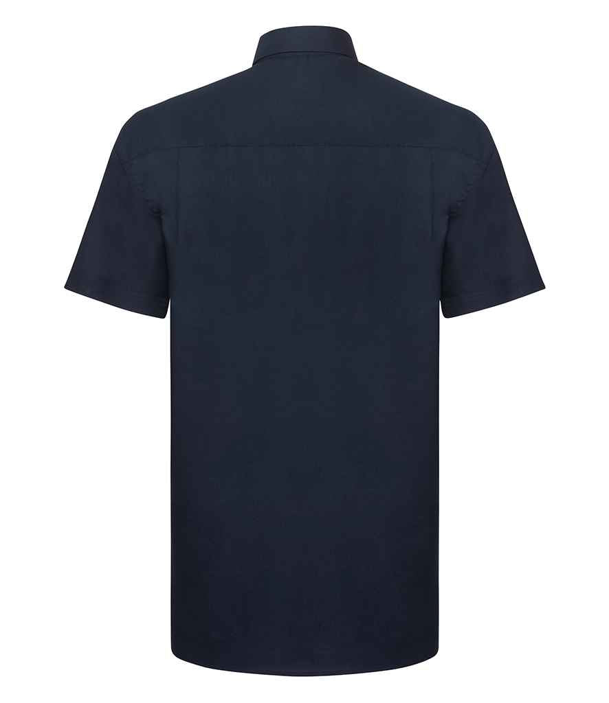 Russell Collection Short Sleeve Easy Care Oxford Shirt in by Russell — Custom branded clothing by Print Press, featuring premium embroidery produced in our specialist print lab in the UK.