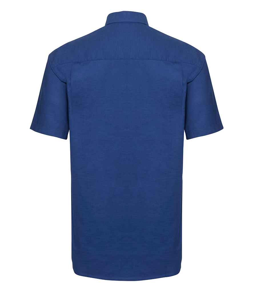 Russell Collection Short Sleeve Easy Care Oxford Shirt in by Russell — Custom branded clothing by Print Press, featuring premium embroidery produced in our specialist print lab in the UK.