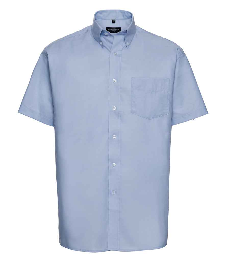 Russell Collection Short Sleeve Easy Care Oxford Shirt in by Russell — Custom branded clothing by Print Press, featuring premium embroidery produced in our specialist print lab in the UK.