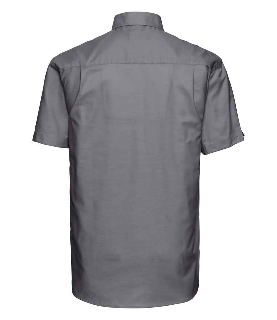Russell Collection Short Sleeve Easy Care Oxford Shirt in by Russell — Custom branded clothing by Print Press, featuring premium embroidery produced in our specialist print lab in the UK.