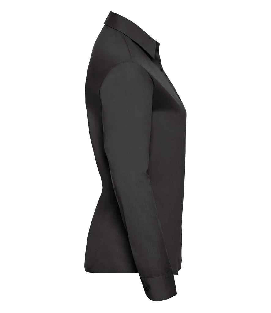 Russell Collection Ladies Long Sleeve Easy Care Poplin Shirt in by Russell — Custom branded clothing by Print Press, featuring premium embroidery produced in our specialist print lab in the UK.