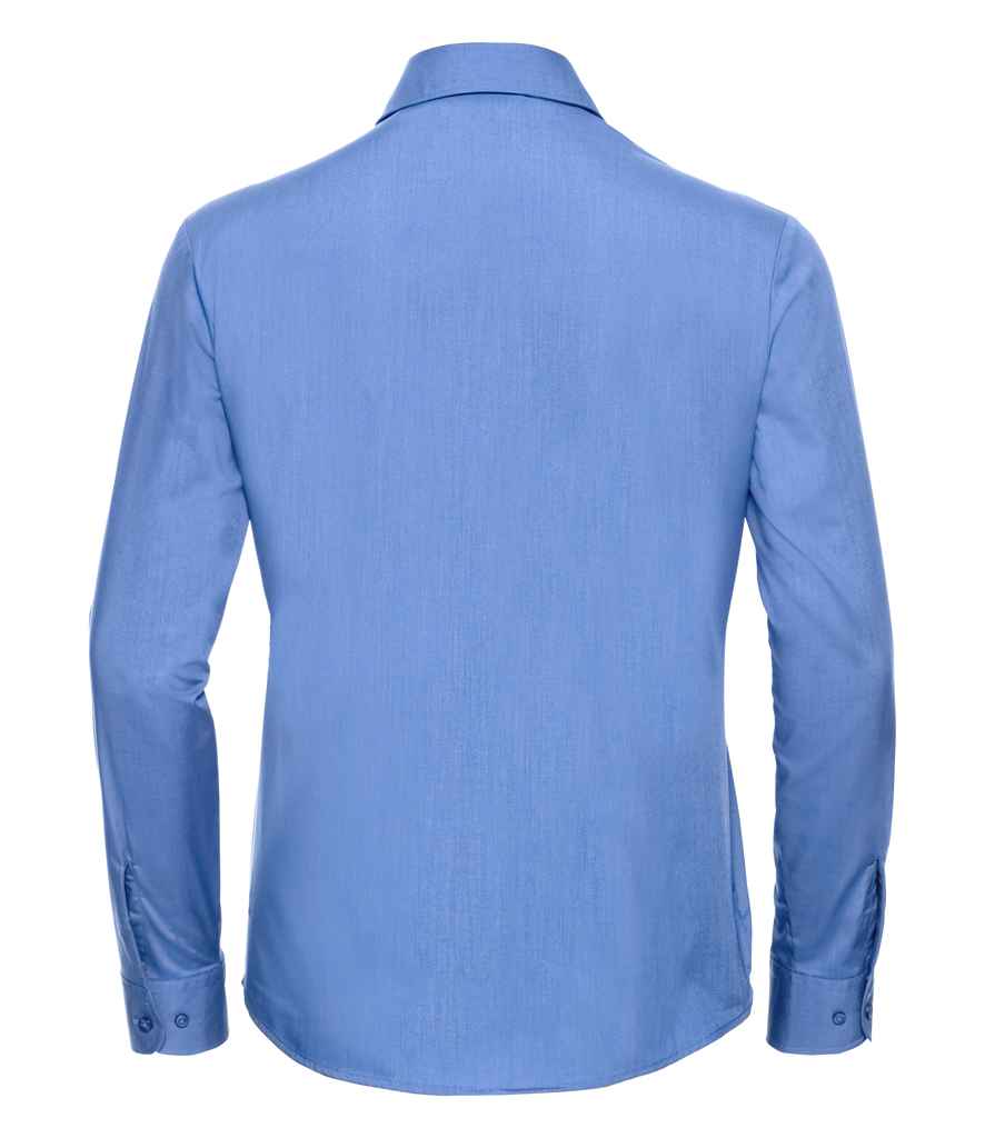 Russell Collection Ladies Long Sleeve Easy Care Poplin Shirt in by Russell — Custom branded clothing by Print Press, featuring premium embroidery produced in our specialist print lab in the UK.