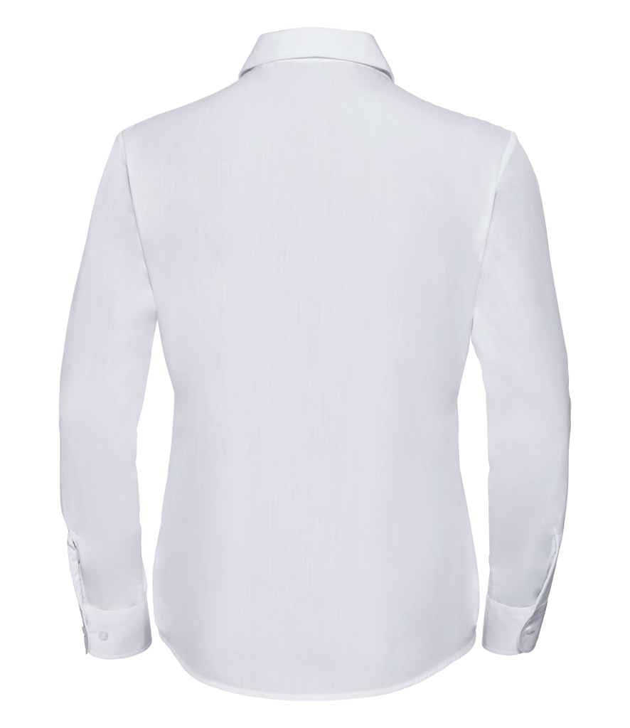 Russell Collection Ladies Long Sleeve Easy Care Poplin Shirt in by Russell — Custom branded clothing by Print Press, featuring premium embroidery produced in our specialist print lab in the UK.