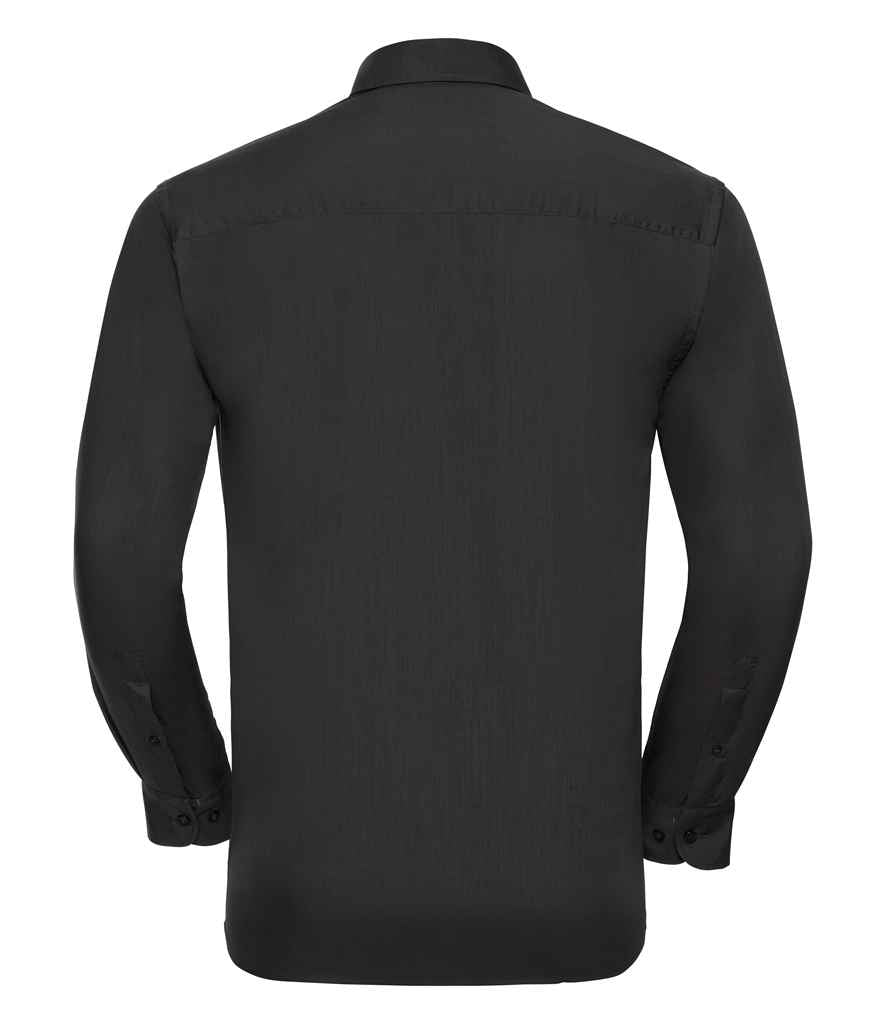 Russell Collection Long Sleeve Easy Care Poplin Shirt in by Russell — Custom branded clothing by Print Press, featuring premium embroidery produced in our specialist print lab in the UK.