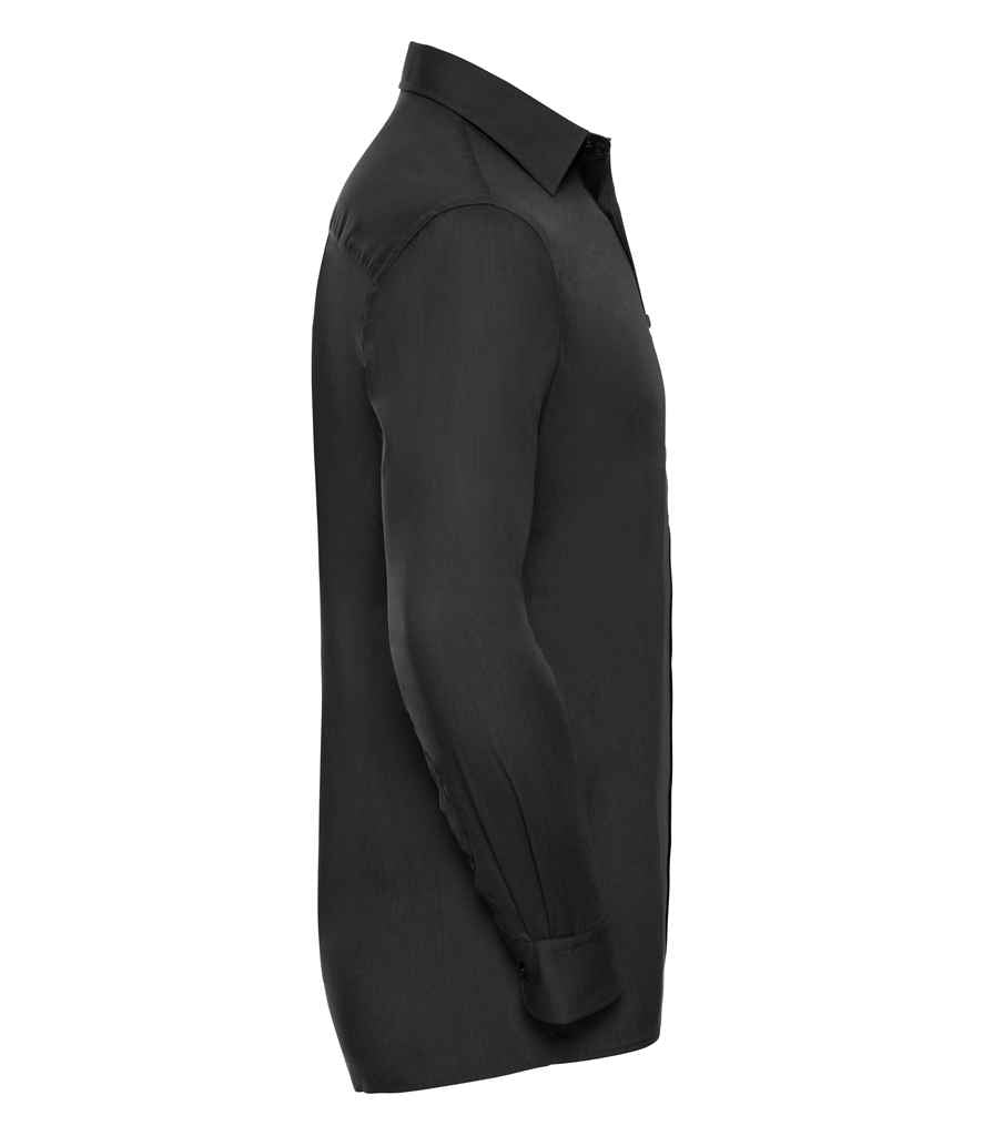 Russell Collection Long Sleeve Easy Care Poplin Shirt in by Russell — Custom branded clothing by Print Press, featuring premium embroidery produced in our specialist print lab in the UK.
