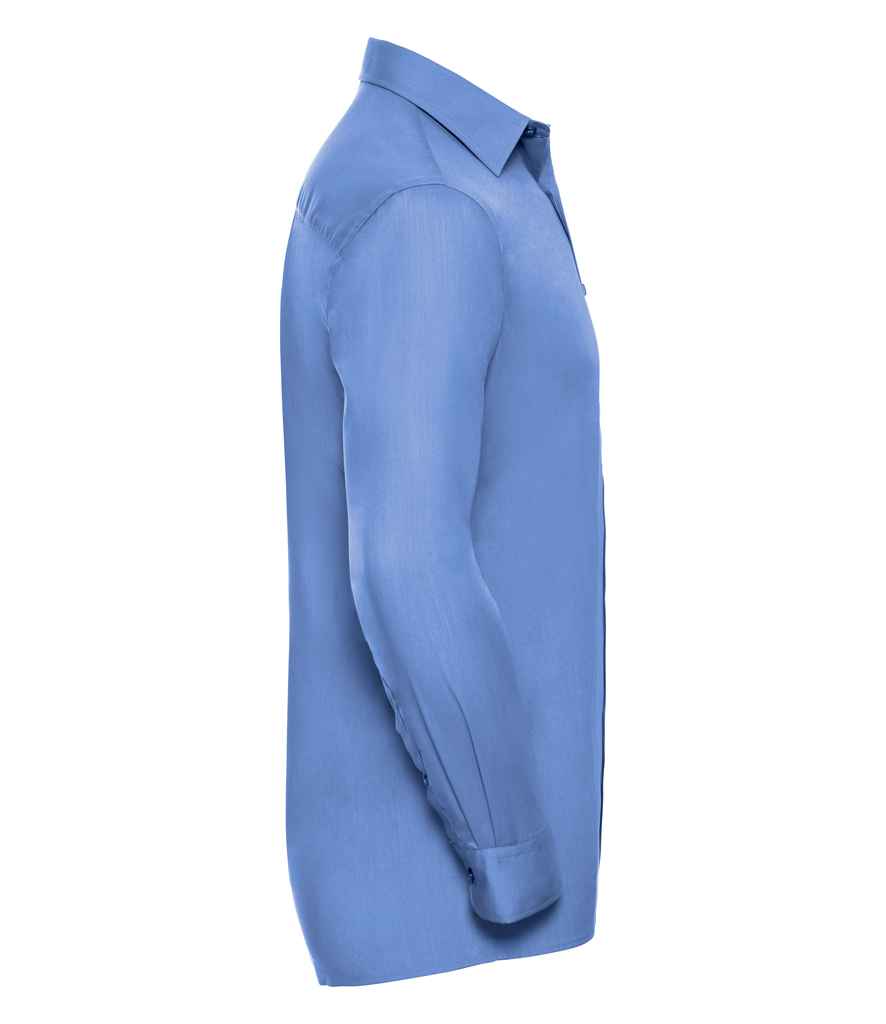 Russell Collection Long Sleeve Easy Care Poplin Shirt in by Russell — Custom branded clothing by Print Press, featuring premium embroidery produced in our specialist print lab in the UK.