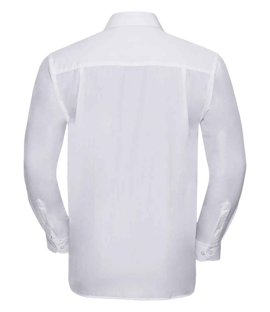 Russell Collection Long Sleeve Easy Care Poplin Shirt in by Russell — Custom branded clothing by Print Press, featuring premium embroidery produced in our specialist print lab in the UK.