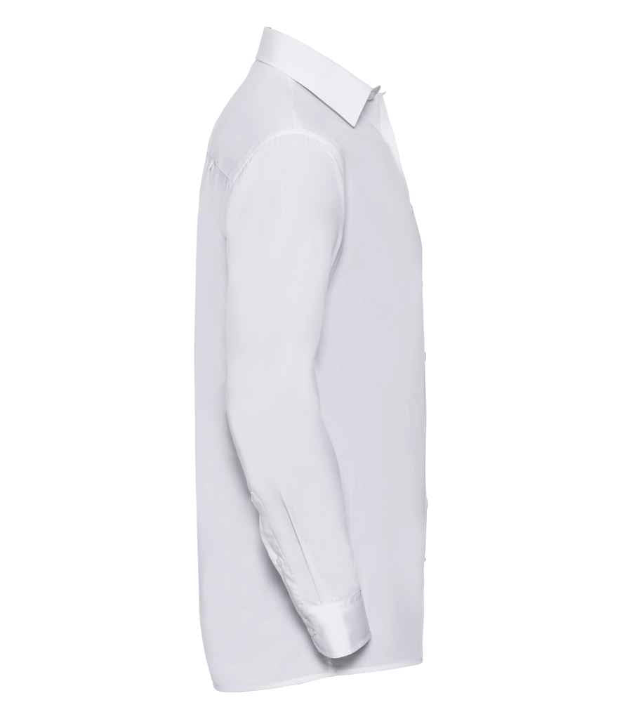 Russell Collection Long Sleeve Easy Care Poplin Shirt in by Russell — Custom branded clothing by Print Press, featuring premium embroidery produced in our specialist print lab in the UK.