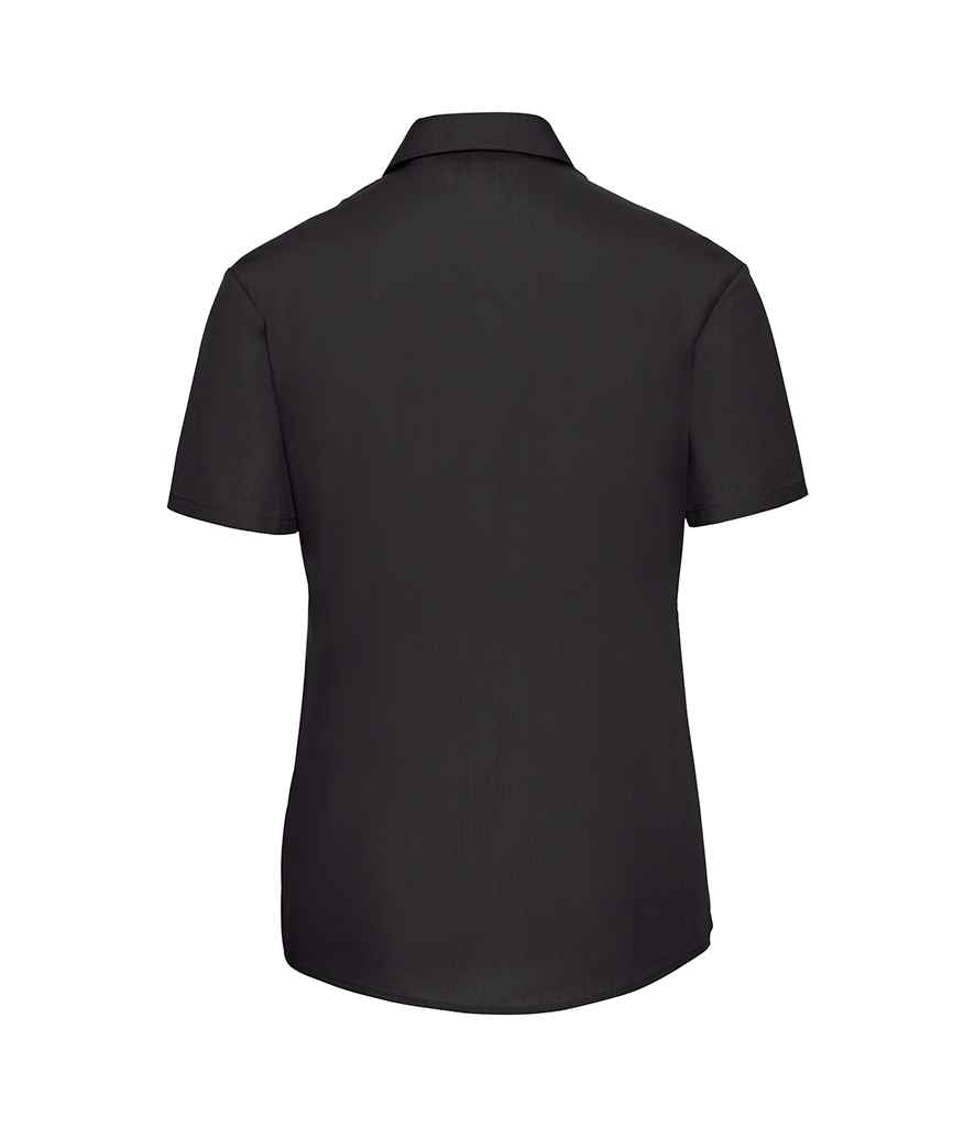 Russell Collection Ladies Short Sleeve Easy Care Poplin Shirt in by Russell — Custom branded clothing by Print Press, featuring premium embroidery produced in our specialist print lab in the UK.