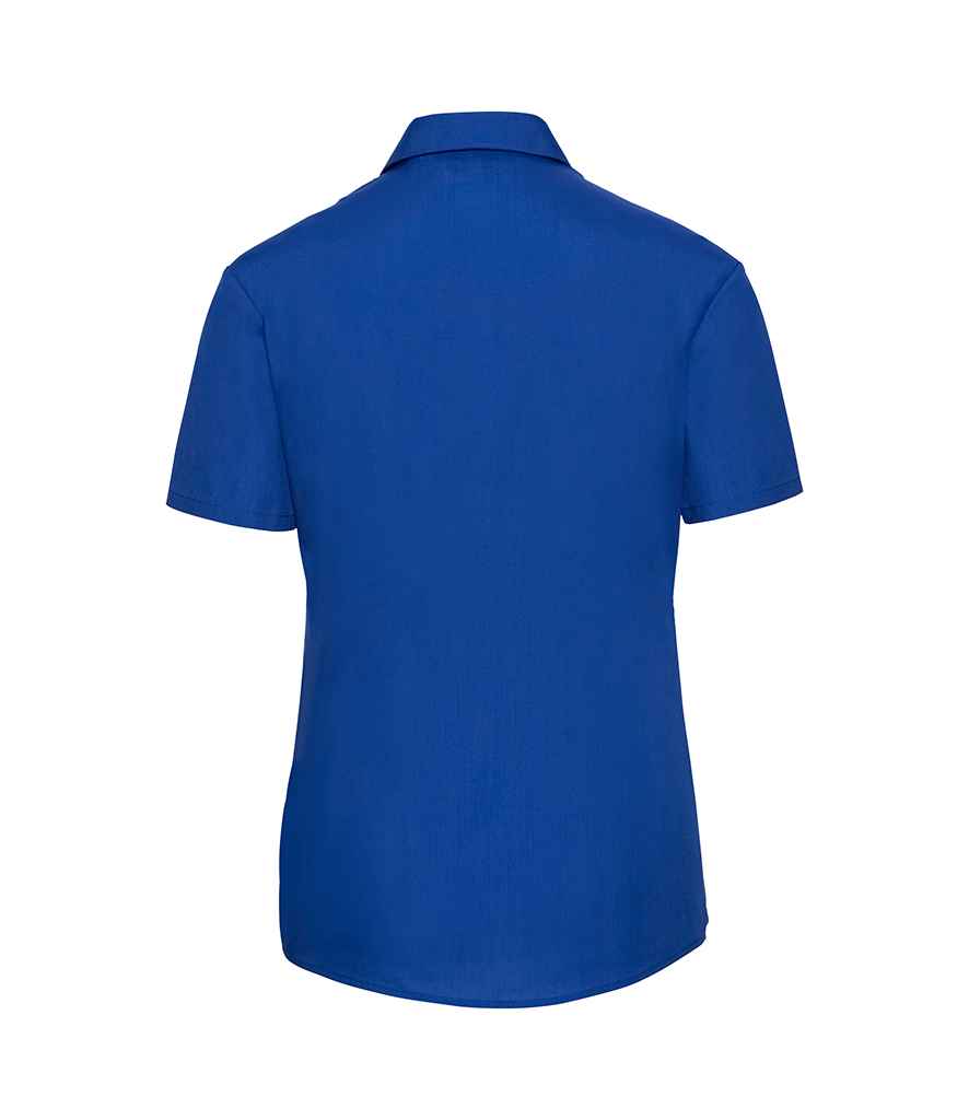 Russell Collection Ladies Short Sleeve Easy Care Poplin Shirt in by Russell — Custom branded clothing by Print Press, featuring premium embroidery produced in our specialist print lab in the UK.