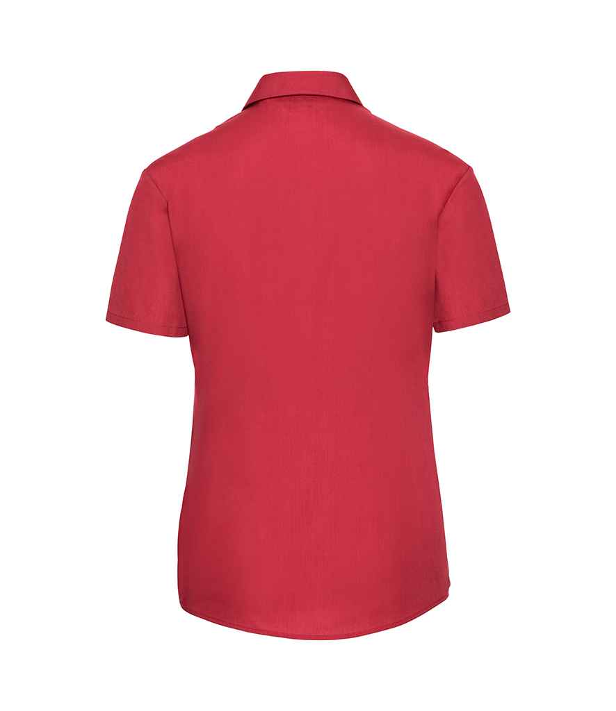 Russell Collection Ladies Short Sleeve Easy Care Poplin Shirt in by Russell — Custom branded clothing by Print Press, featuring premium embroidery produced in our specialist print lab in the UK.