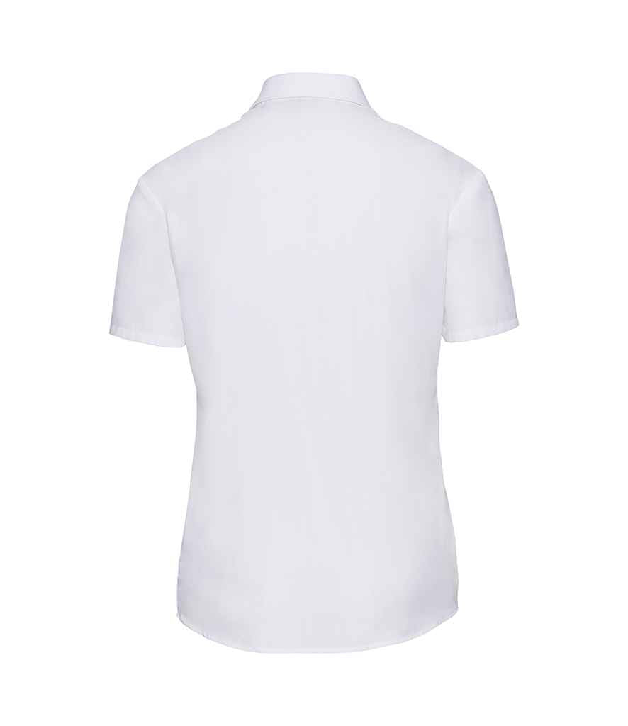 Russell Collection Ladies Short Sleeve Easy Care Poplin Shirt in by Russell — Custom branded clothing by Print Press, featuring premium embroidery produced in our specialist print lab in the UK.