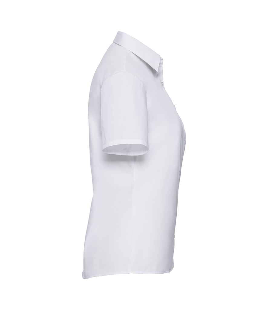 Russell Collection Ladies Short Sleeve Easy Care Poplin Shirt in by Russell — Custom branded clothing by Print Press, featuring premium embroidery produced in our specialist print lab in the UK.